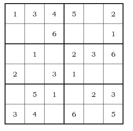 Sudoku 6×6 (8+)