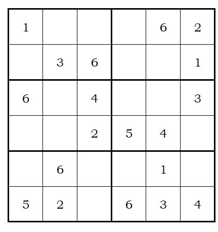 Sudoku 6×6 (8+)