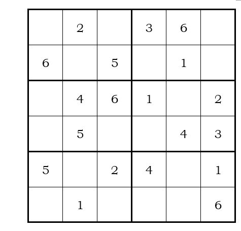 Sudoku 6×6 (8+)