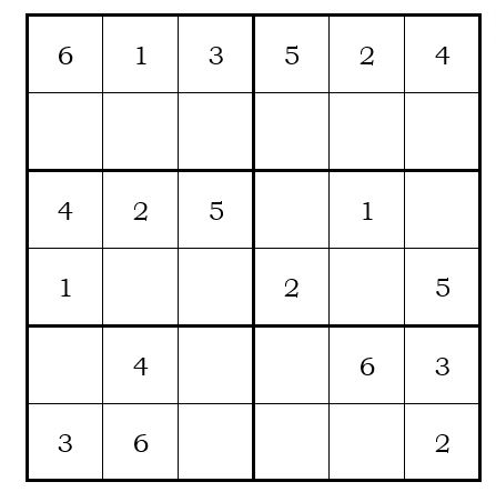 Sudoku 6×6 (8+)