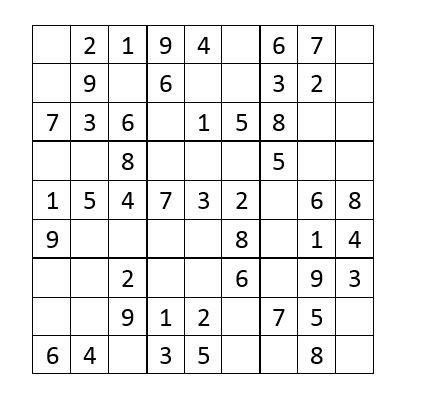 Sudoku 9×9 (10+)